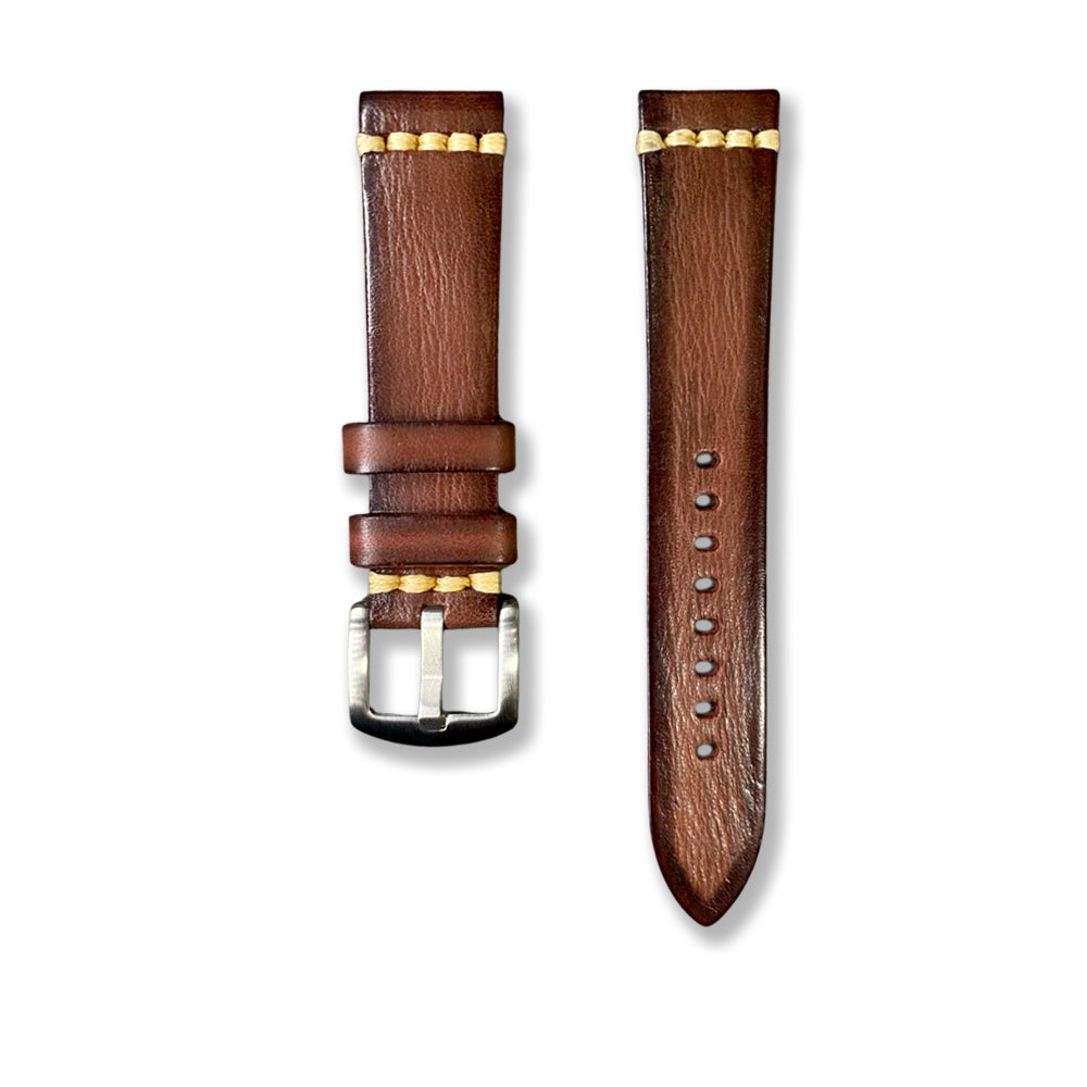 Cavern Coconut Textured Brown Full-Grain Leather Watch Strap | 20MM
