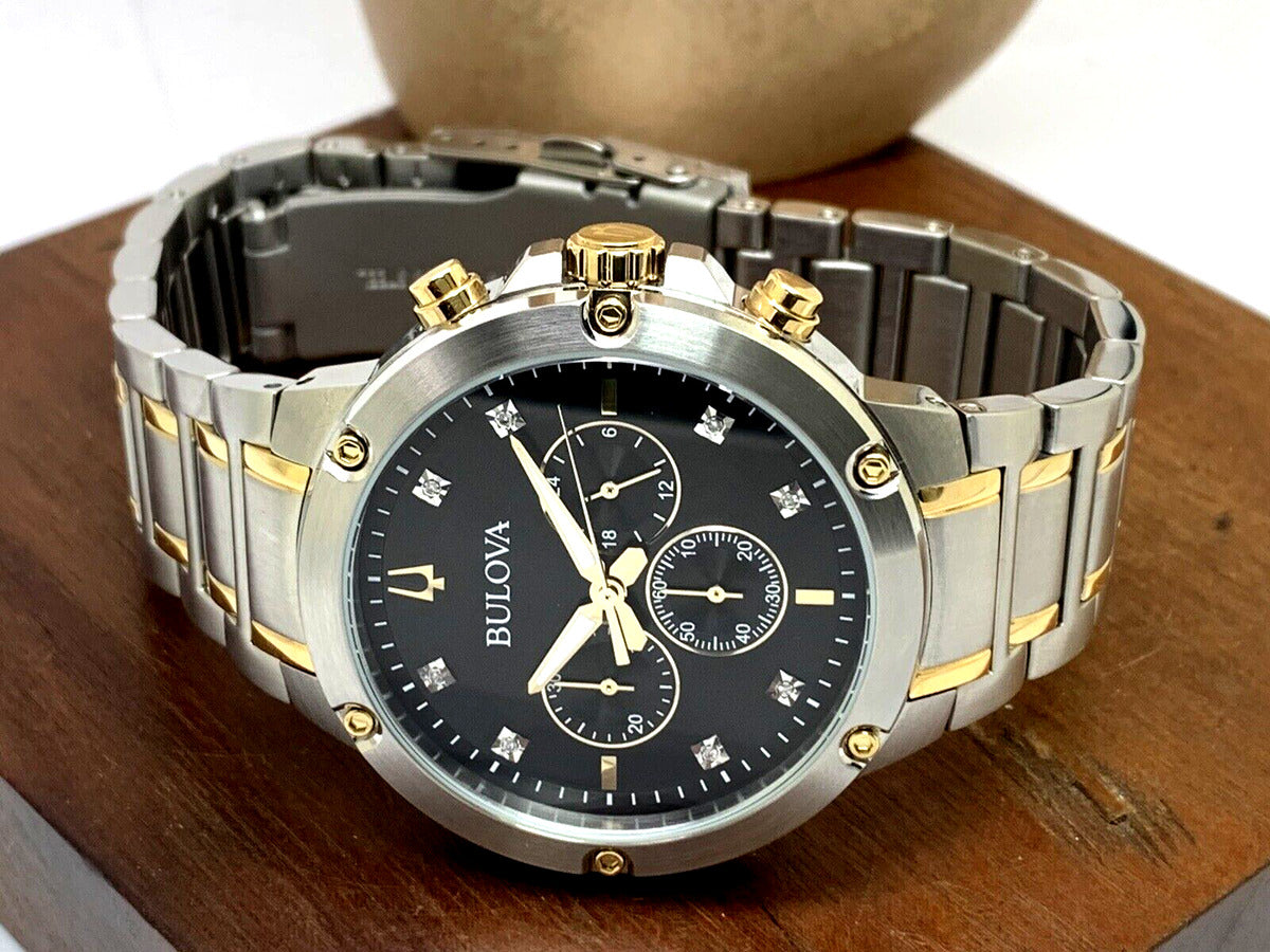 Bulova Diamond Two-Tone Chronograph Men's Watch| 98D159