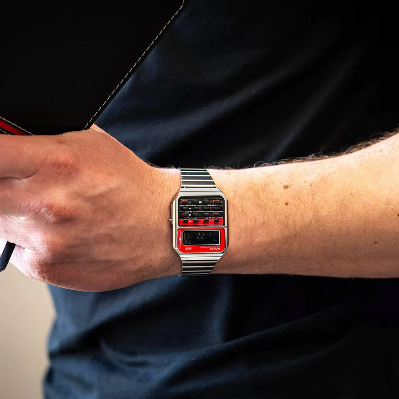 Casio Vintage 70's Calculator Red Unisex Watch | CA-500WE-4BDF