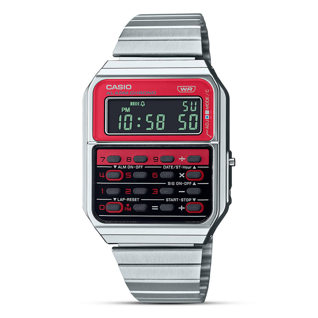 Casio Vintage 70's Calculator Red Unisex Watch | CA-500WE-4BDF
