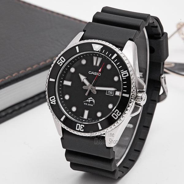 Casio Duro Men's MDV106-1AV Black Dive Watch | MDV106-1A