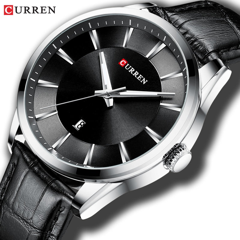 CURREN Quartz Watches for Men Leather Strap | M8365