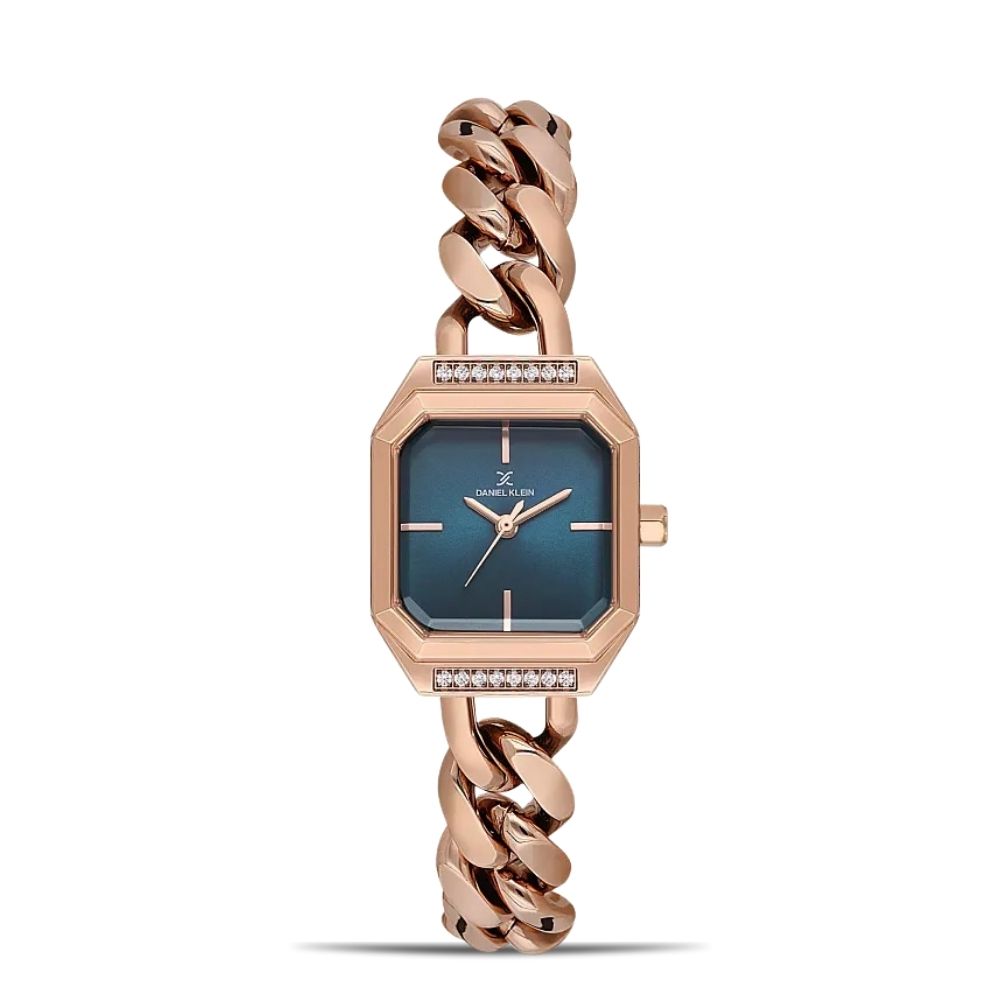 Daniel Klein Blue Dial Crystal Accented Strap Ladies Watch | DK.1.13781-5