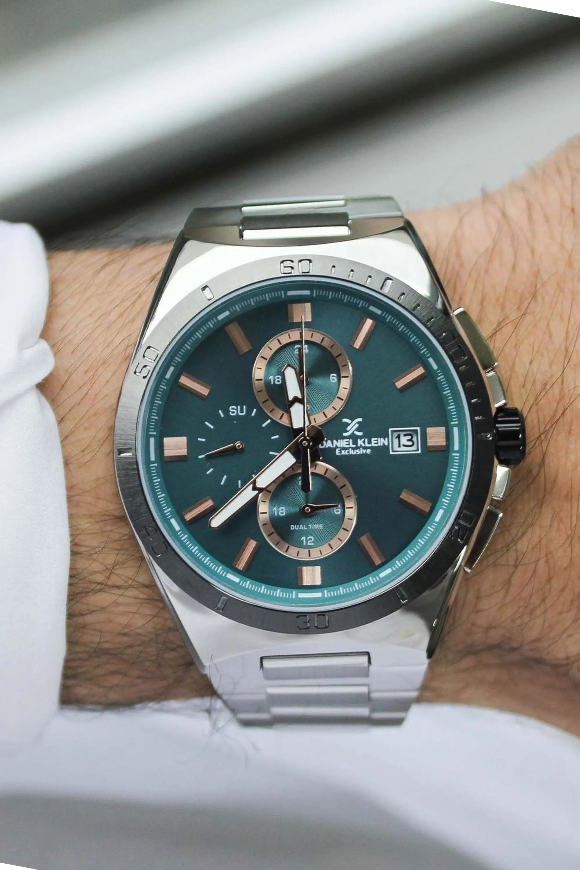 Daniel Klein Sea Green Dial Multifunction Men's Watch | DK.1.13838-3