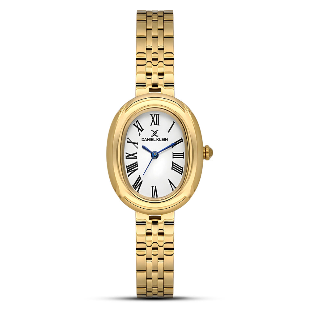 Daniel Klein Gold Tone White Dial Ladies Watch DK.1.13871-2