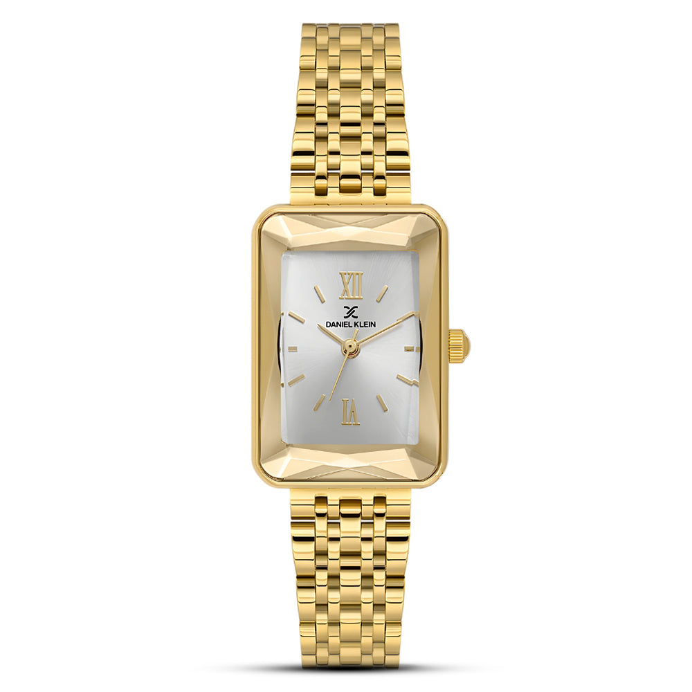 Daniel Klein Gold Tone Silver Dial Ladies Watch | DK.1.13875-2