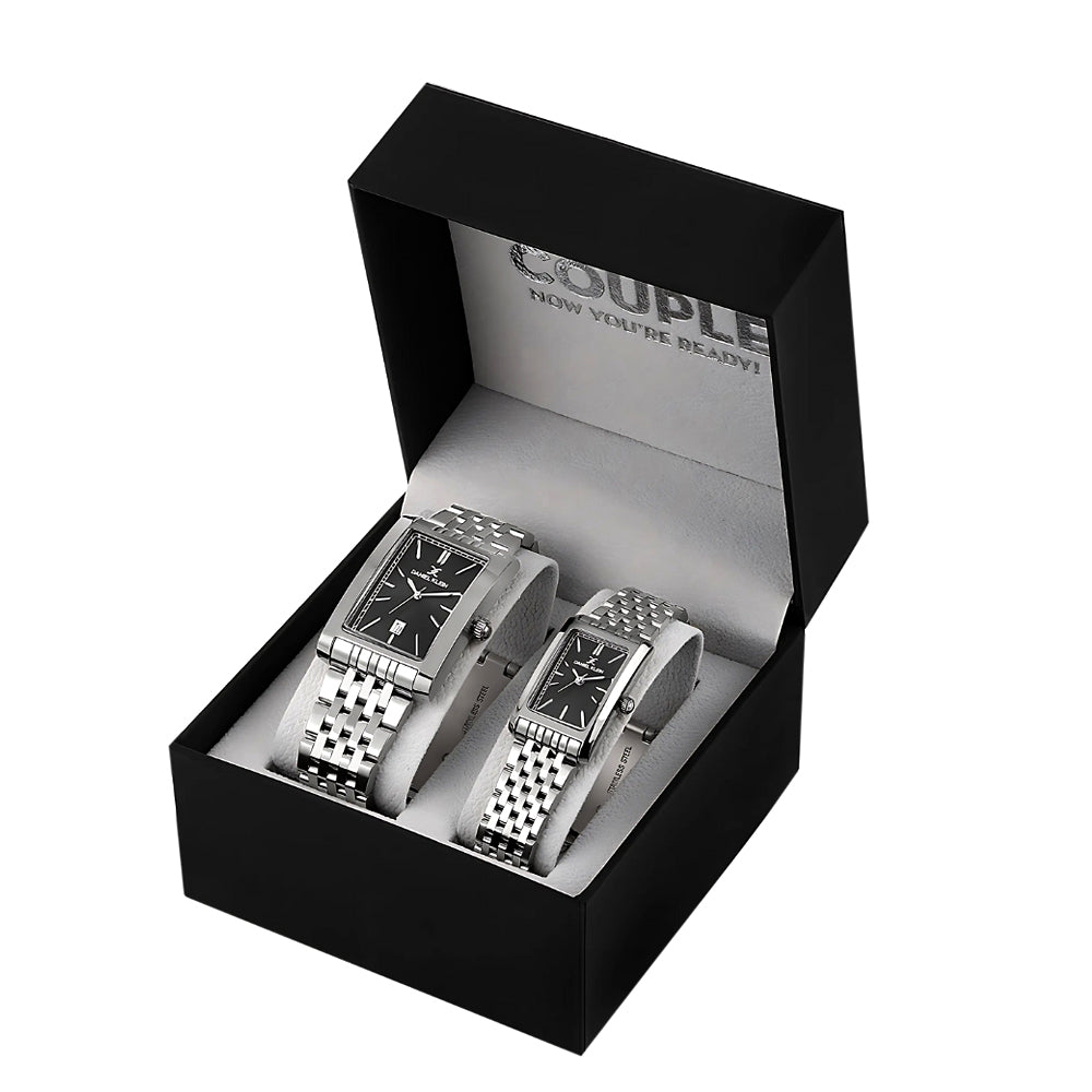 Daniel Klein Black Dial Couple Watch | DK.1.14011-2