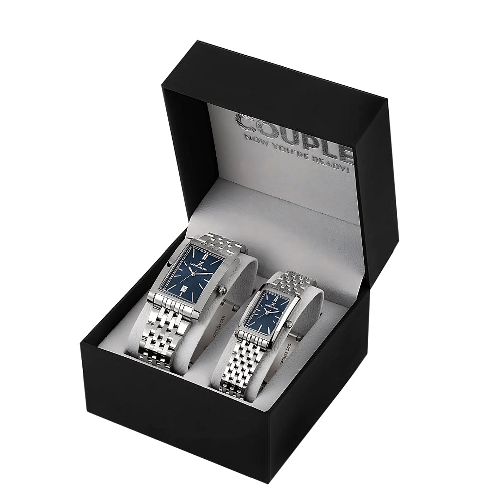 Daniel Klein Blue Dial Couple Watch | DK.1.14011-3