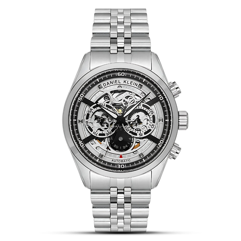 Daniel Klein Automatic Skeleton Grey Dial Men's Watch | DK.1.14093-1