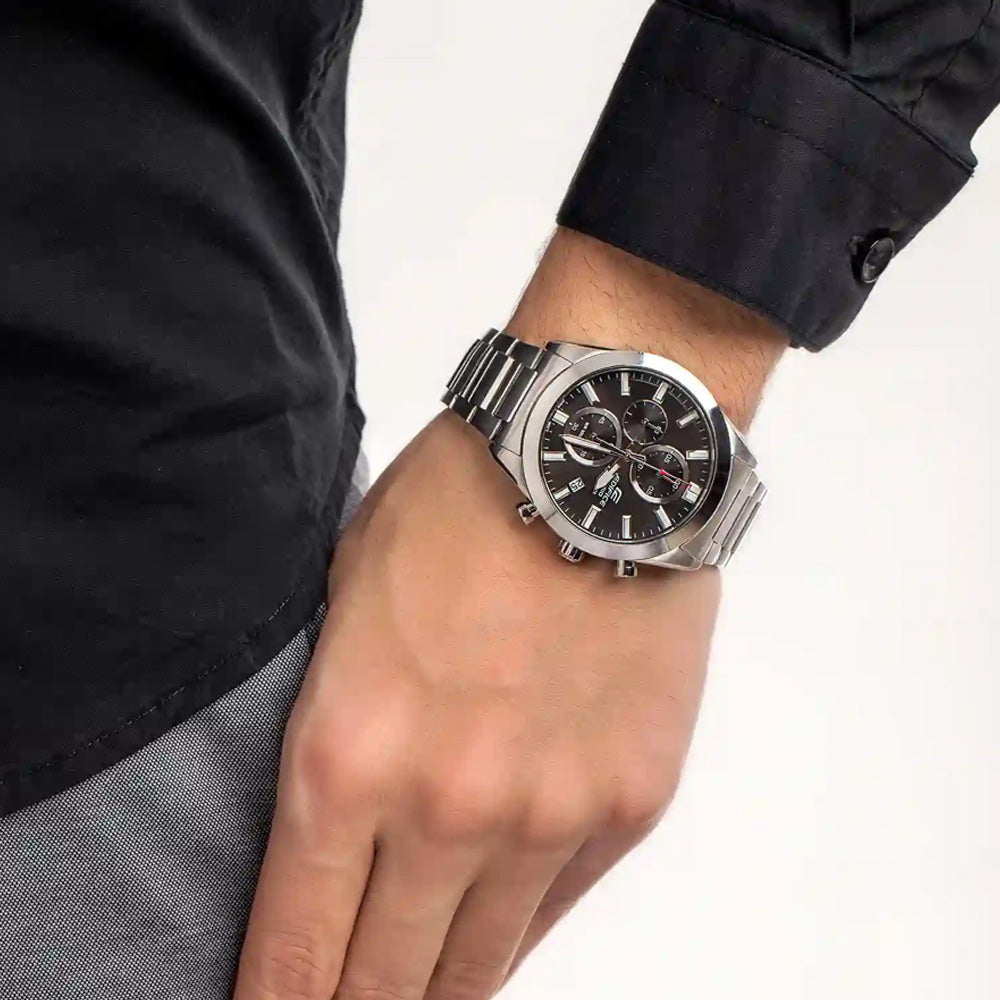 CASIO EDIFICE BLACK DIAL CHRONOGRAPH WATCH | EFB-710D-1AVUDF