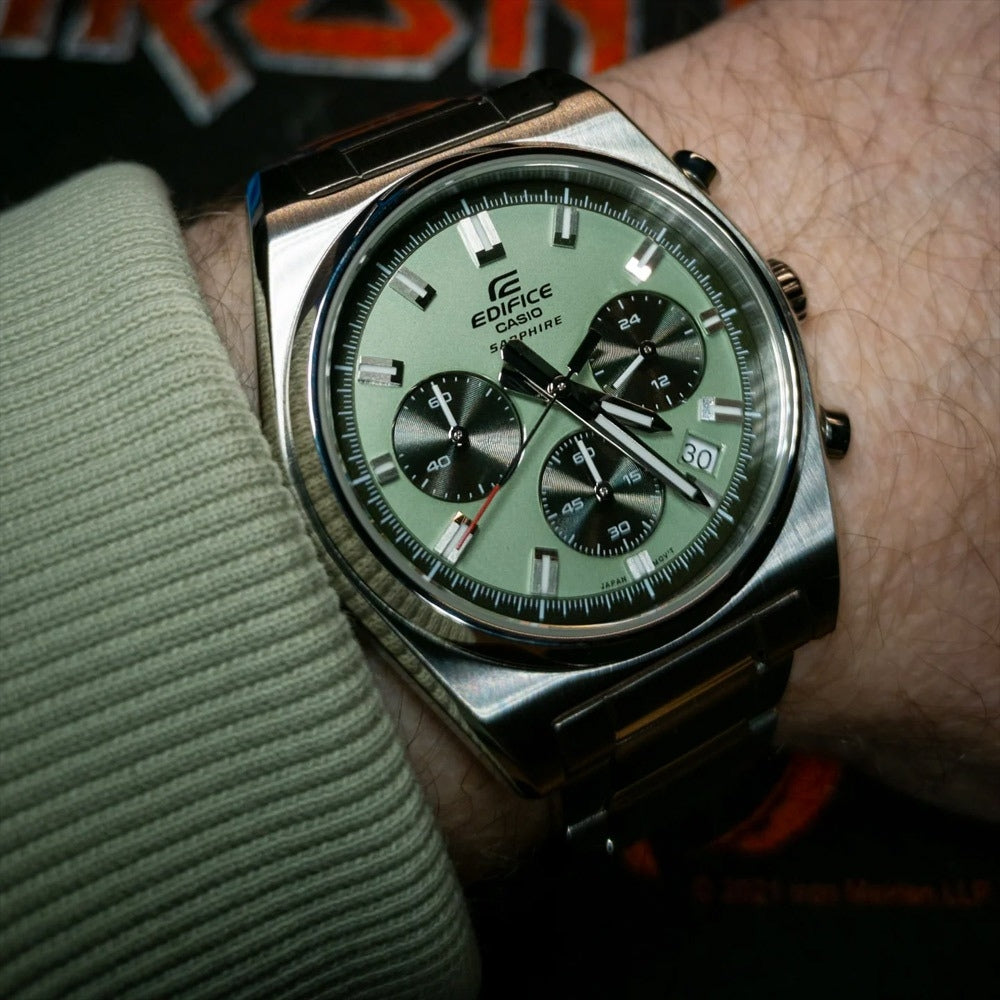 Casio Edifice Chronograph Green Dial Men's EFB-730D-3AVUDF