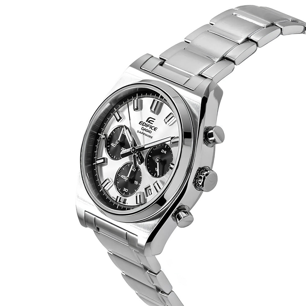 Casio Edifice Chronograph Silver Sapphire Dial Men's Watch | EFB-730D-7AVUDF