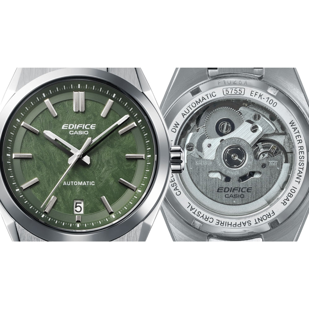 Casio Edifice Automatic Green Dial Men's Watch | EFK-100D-3ADR