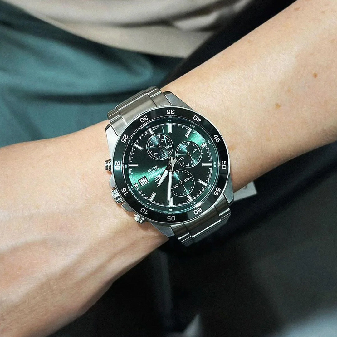 Casio Edifice Chronograph Green Dial Men's Watch | EFR-526D-3AVUDF