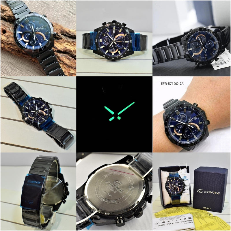Casio Edifice Chronograph Black Dial Men's Watch| EFR-571DC-2AVUDF