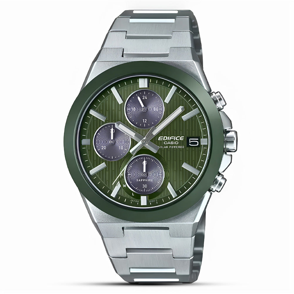 Casio Edifice Solar Green Dial Chronograph Men's Watch | EFS-S650D-3ADF