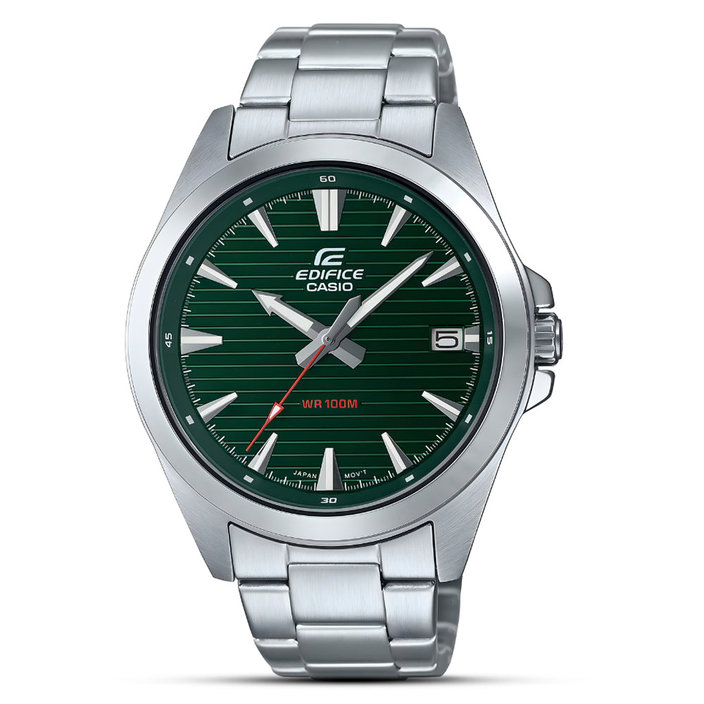 CASIO EDIFICE ANALOG GREEN DIAL MEN'S WATCH | EFV-140D-3AVUDF