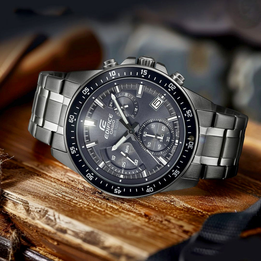 CASIO EDIFICE BLACK DIAL CHRONOGRAPH WATCH | EFV-540DC-1CVUDF