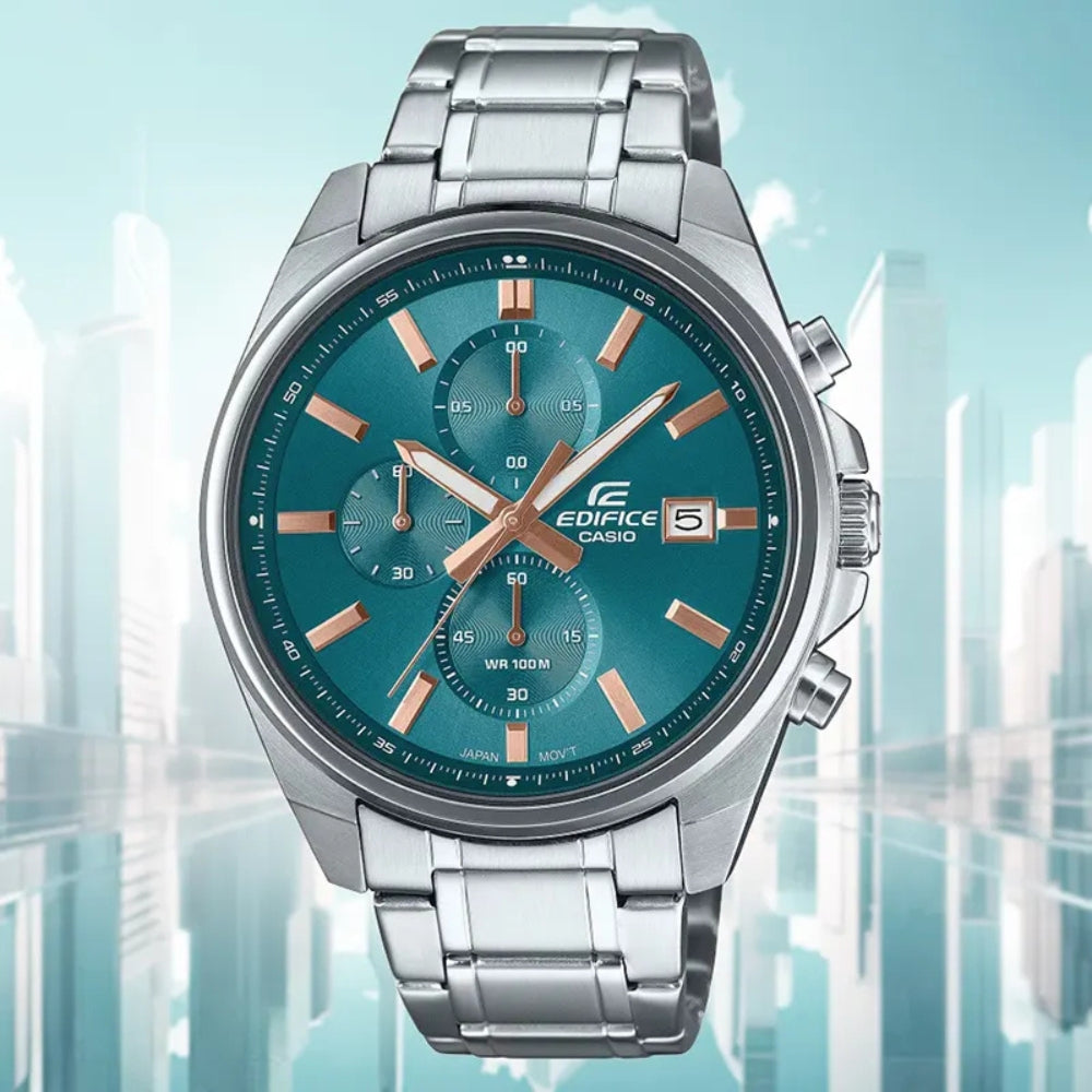 Casio Edifice Teal Blue Dial Men's Watch | EFV-610DE-2AUDF