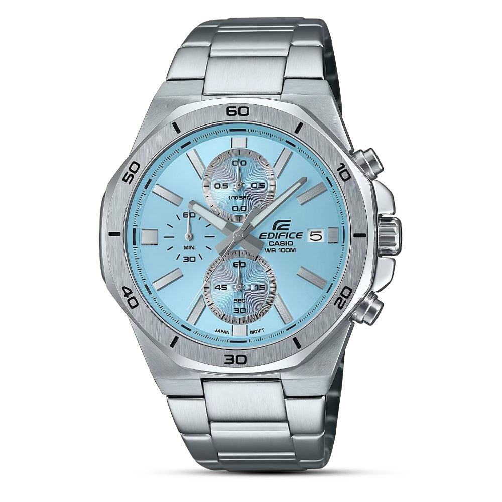 Casio Edifice Chronograph Ice Blue Dial Men's Watch | EFV-640D-2BVUDF