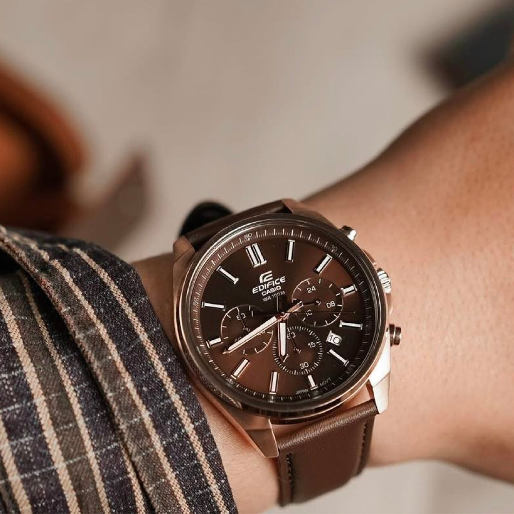 Casio Edifice Brown Chronograph Dial Men's Watch | EFV-650CL-5AVUDF