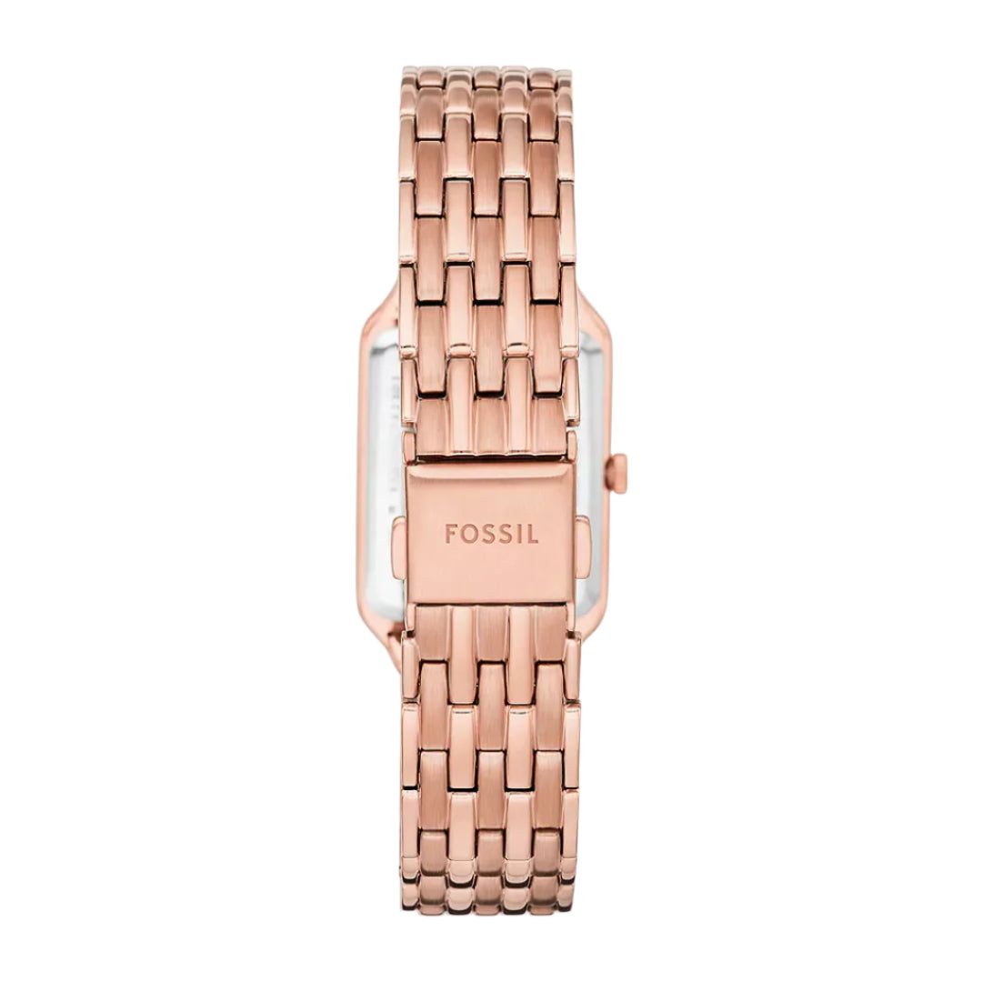 Fossil Raquel Rose Gold Tone Silver Dial Ladies Watch | ES5271
