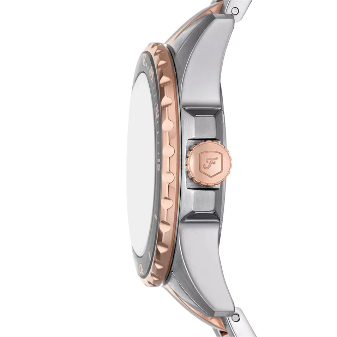 Fossil Blue Dive Two Tone Grey Dial Ladies Watch | ES5348