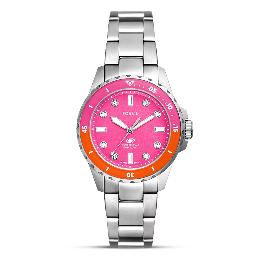 Fossil Blue Dive Pink Dial Ladies Watch | ES5351