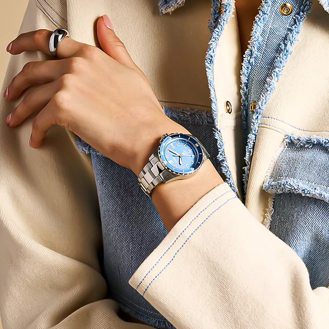 Fossil Blue Dive Sky Blue Dial Ladies Watch | ES5353