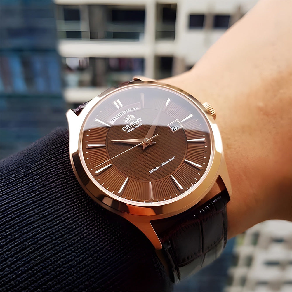 Orient Conteenium Brown Dial Automatic Watch FEV0V002TH