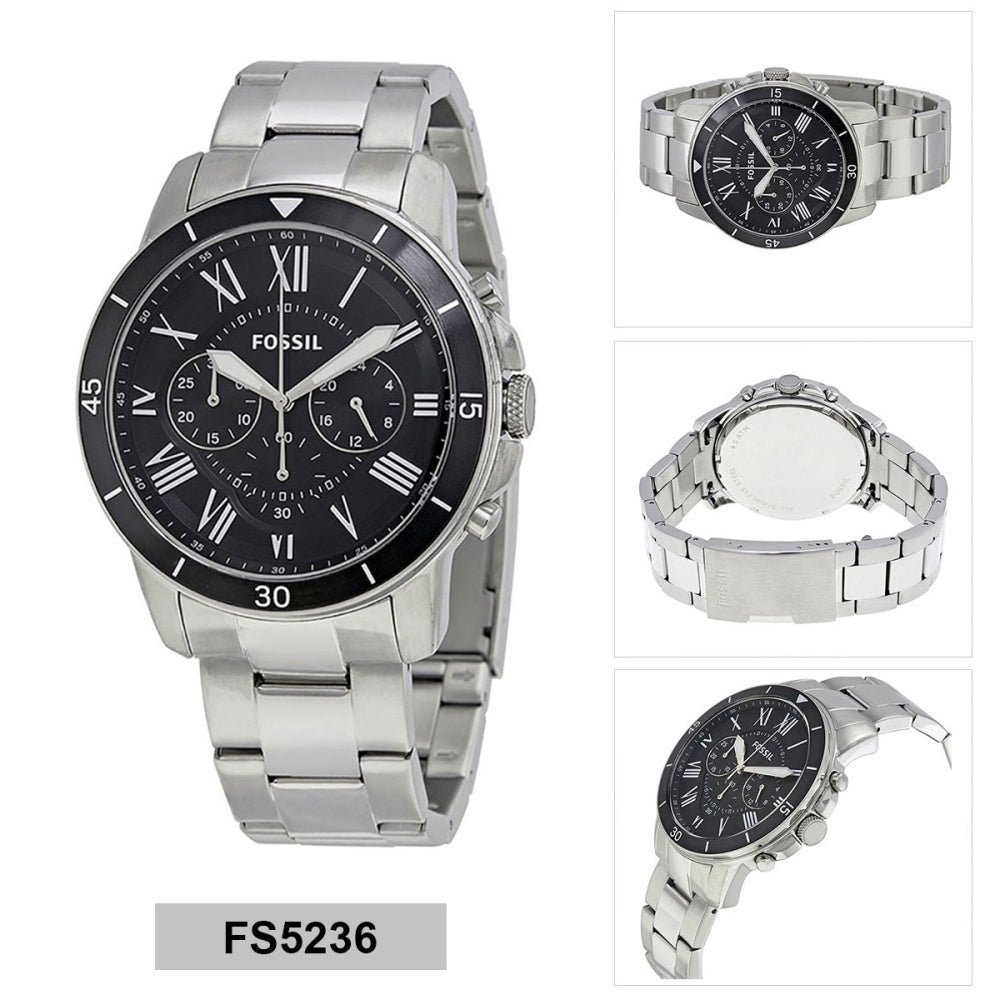 Fossil Grant Sports Chronograph Black Dial Men's Watch | FS5236