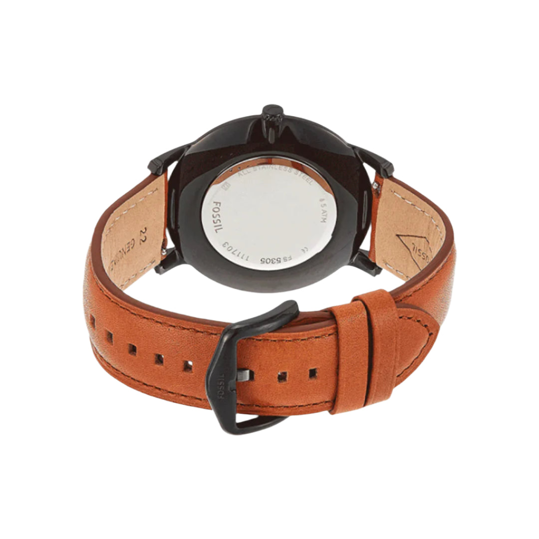 Fossil Minimalist Black Dial Men's Men's Watch | FS5305