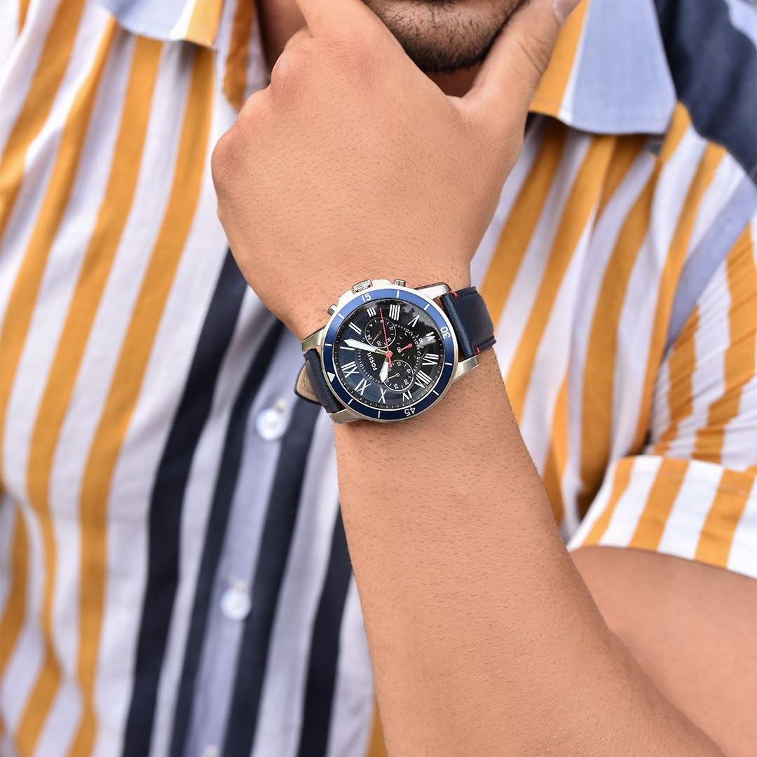 Fossil Grant Sport Multifunction Blue Dial Men’s Watch | FS5373