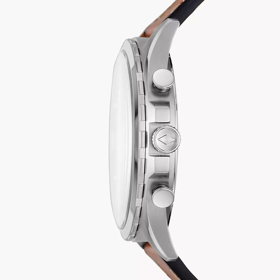 Fossil Forrester Luggage Chronograph Blue Dial Watch | FS5607