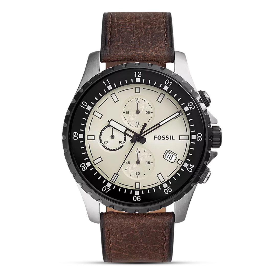Fossil Dillinger Chronograph Brown Leather Men's Watch| FS5674