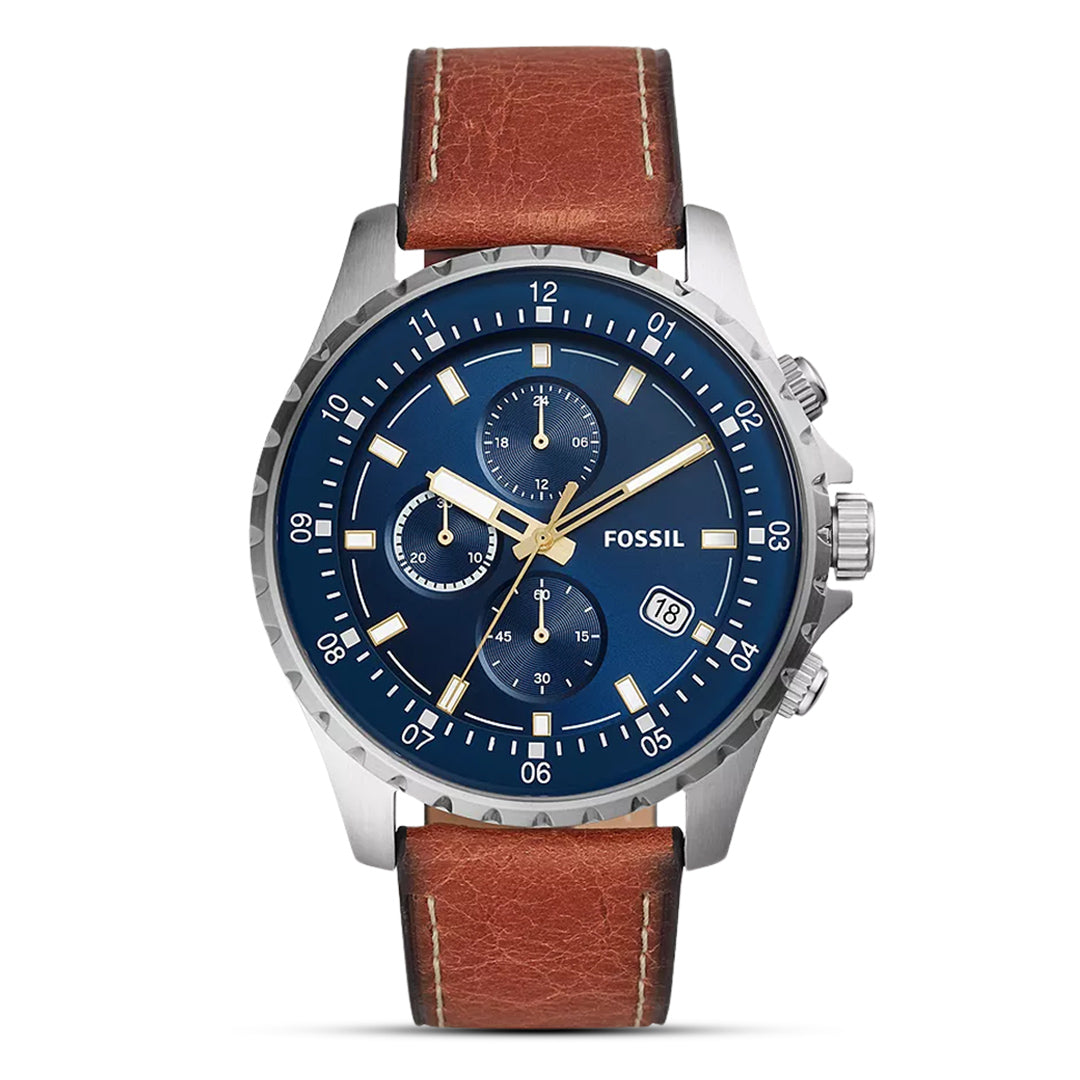 Fossil Dillinger Luggage Chronograph Blue Dial Men's Watch | FS5675
