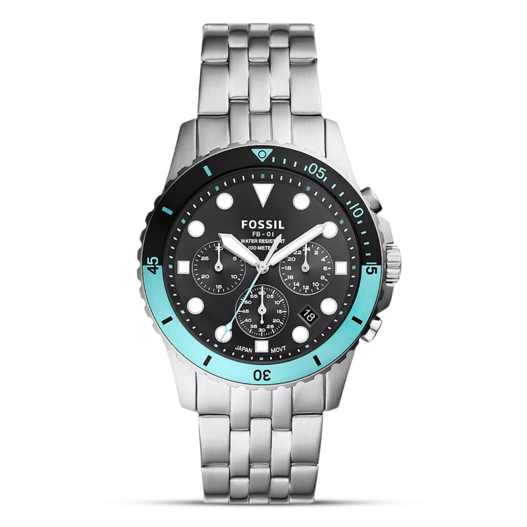 Fossil FB-01 Chronograph Stainless Steel Men's Watch| FS5827