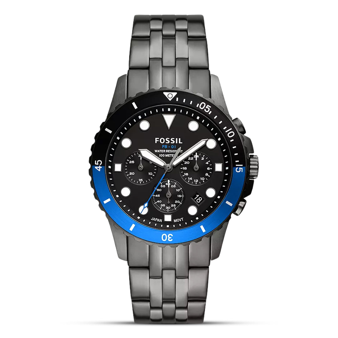 Fossil Dive-Inspired Chronograph Black Dial Men's Watch | FS5835