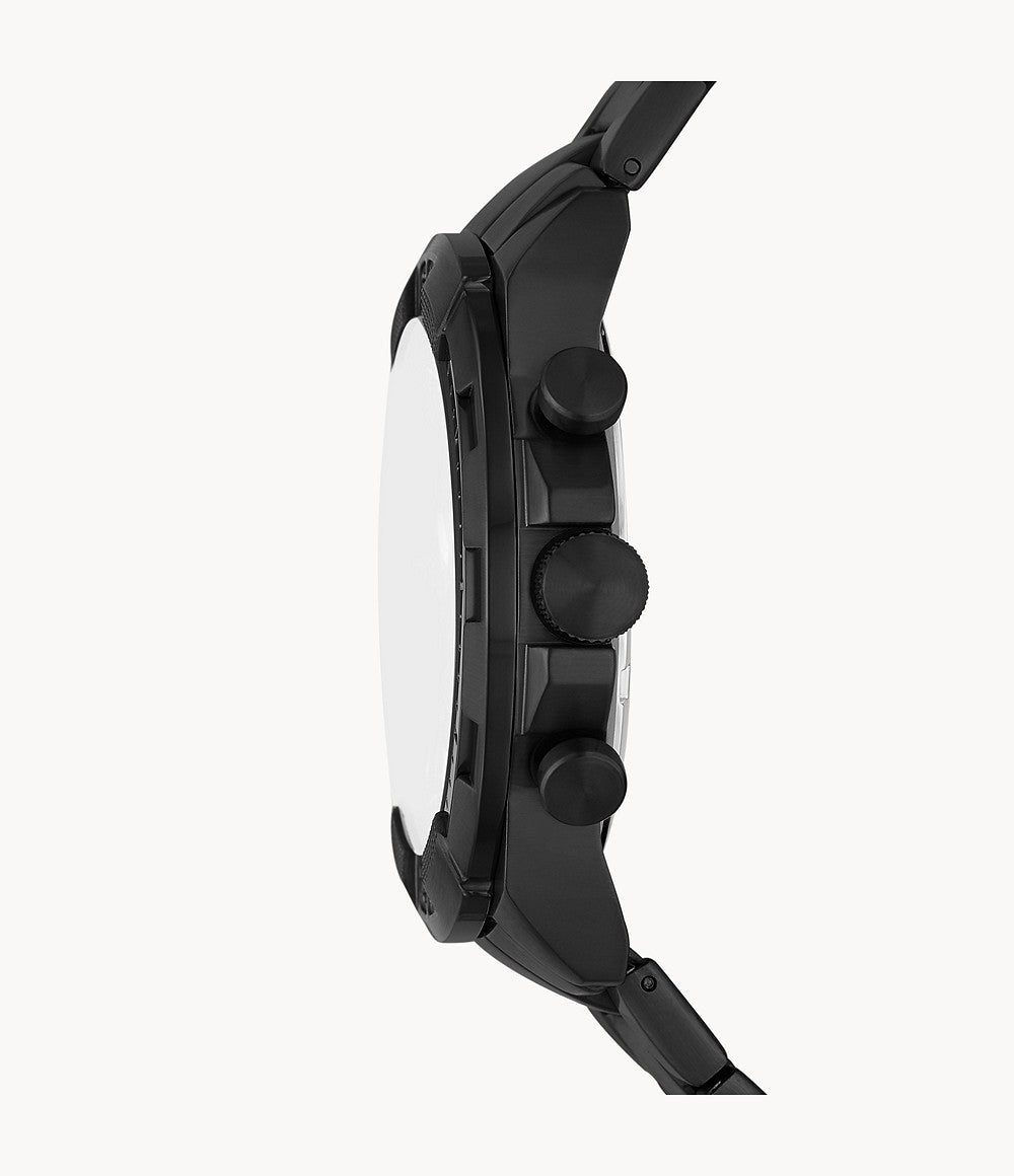 Fossil Bronson Chronograph Black Stainless Steel Watch FS5853