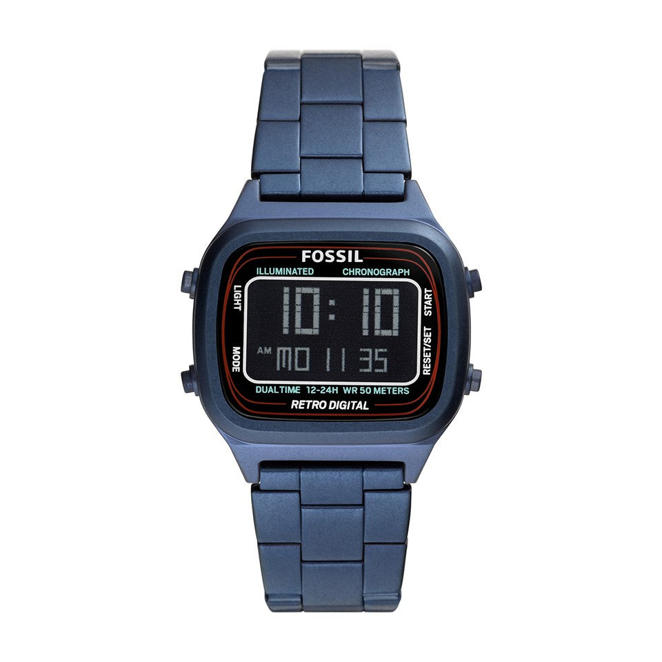 Fossil Retro Digital Black Dial Men's Watch-FS5896