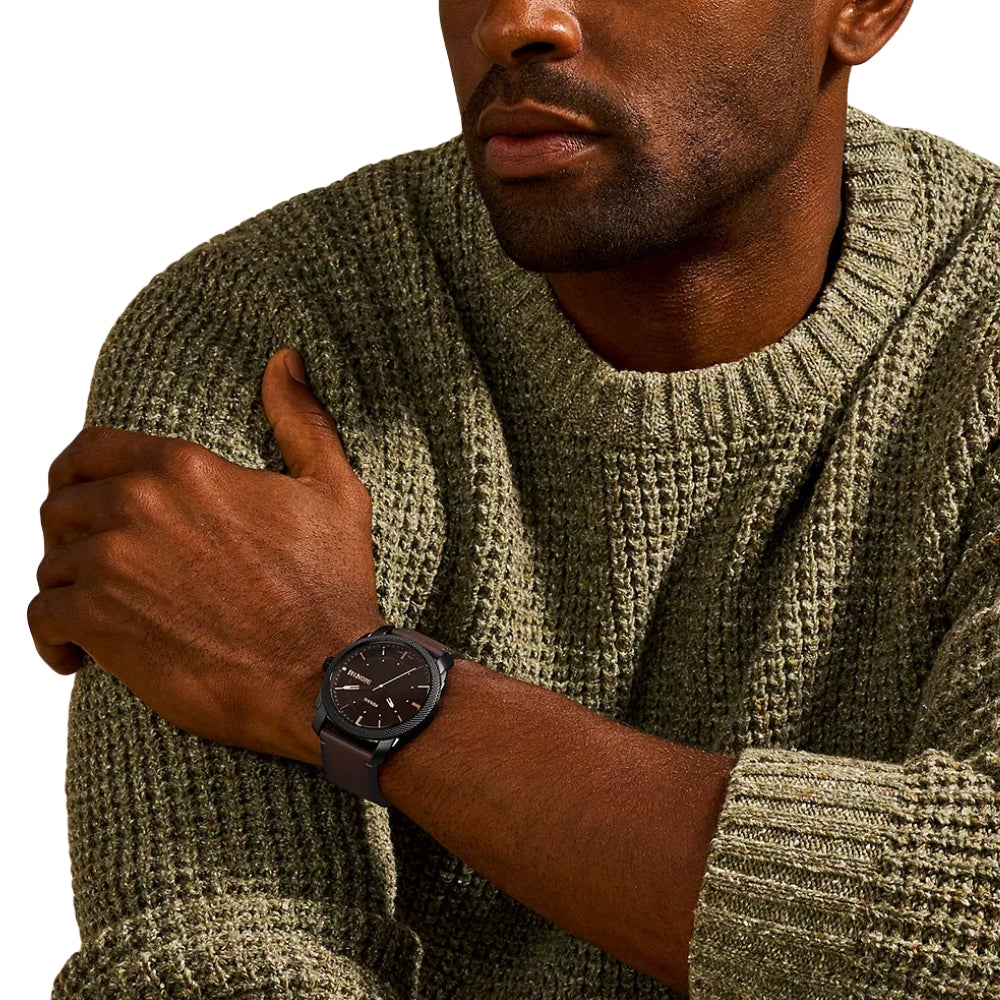 Fossil Machine Three-Hand Date Brown Dial Men's Watch FS5901