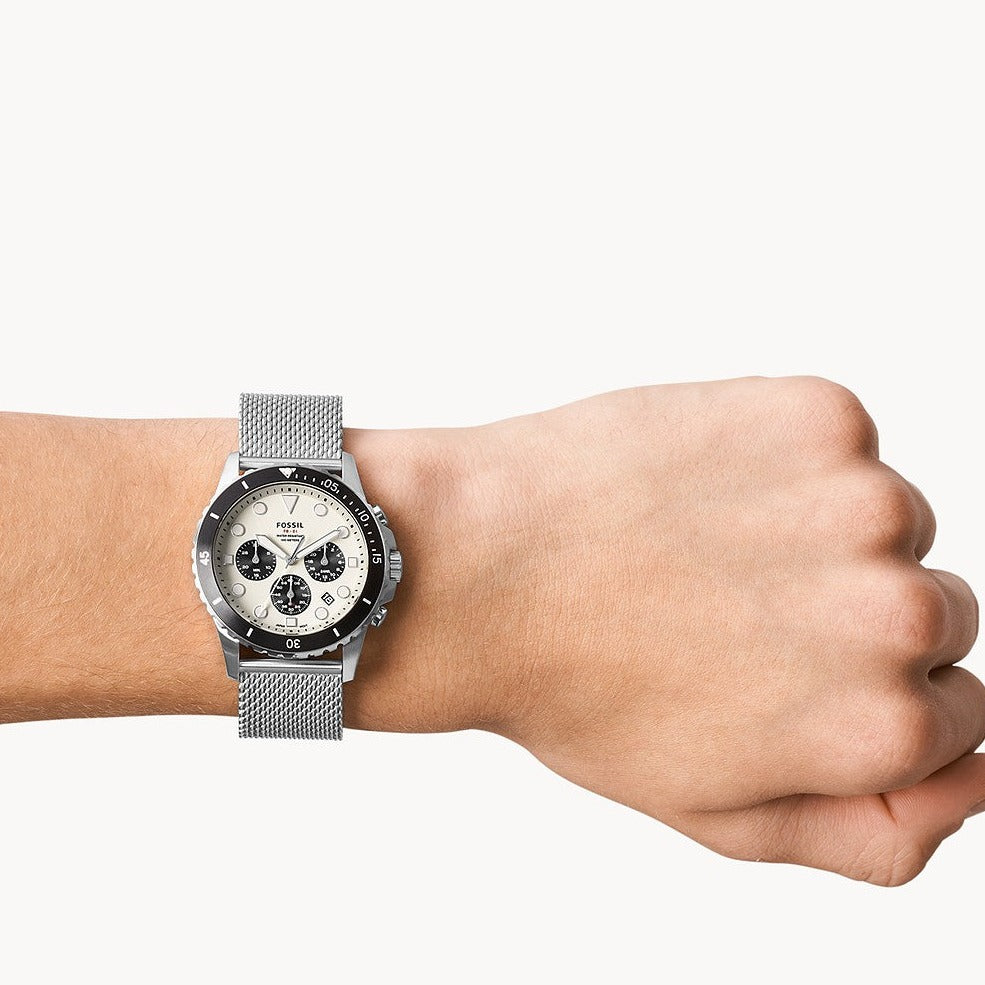 Fossil Chronograph Quartz White Dial Men's Watch| FS5915