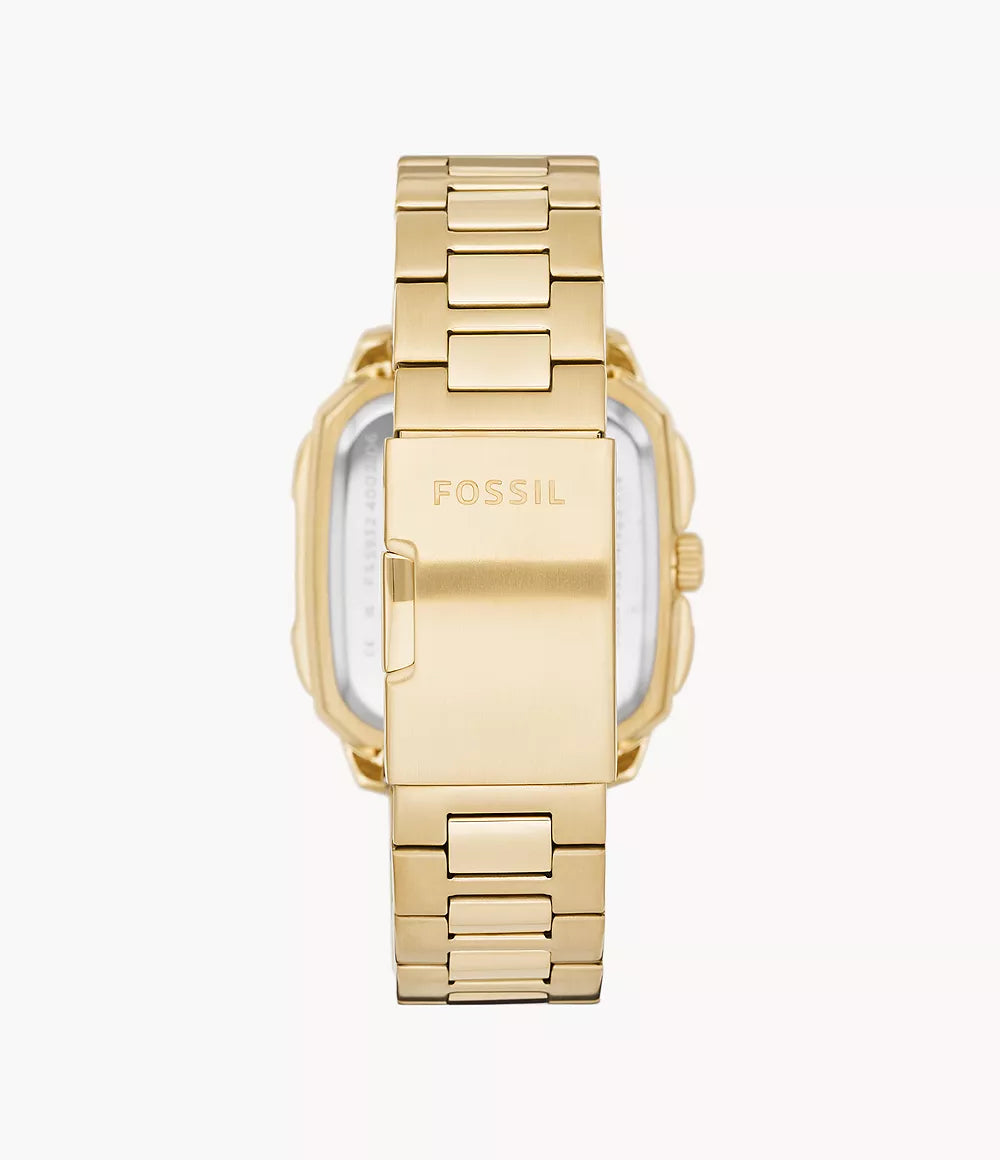 Fossil Inscription Gold-Tone Stainless Steel Watch FS5932