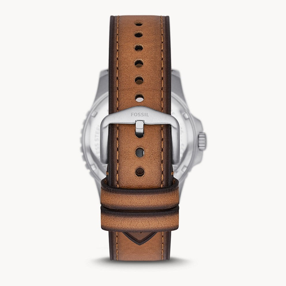 Fossil Blue Three-Hand Date Tan LiteHide™ Leather Watch| FS5946