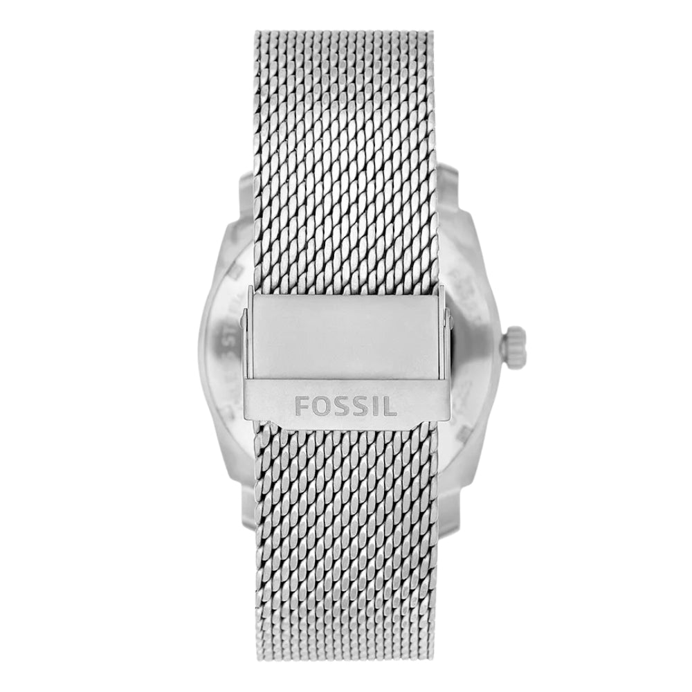 Fossil Machine Mesh Chain Burgundy Dial Men's Watch FS6014