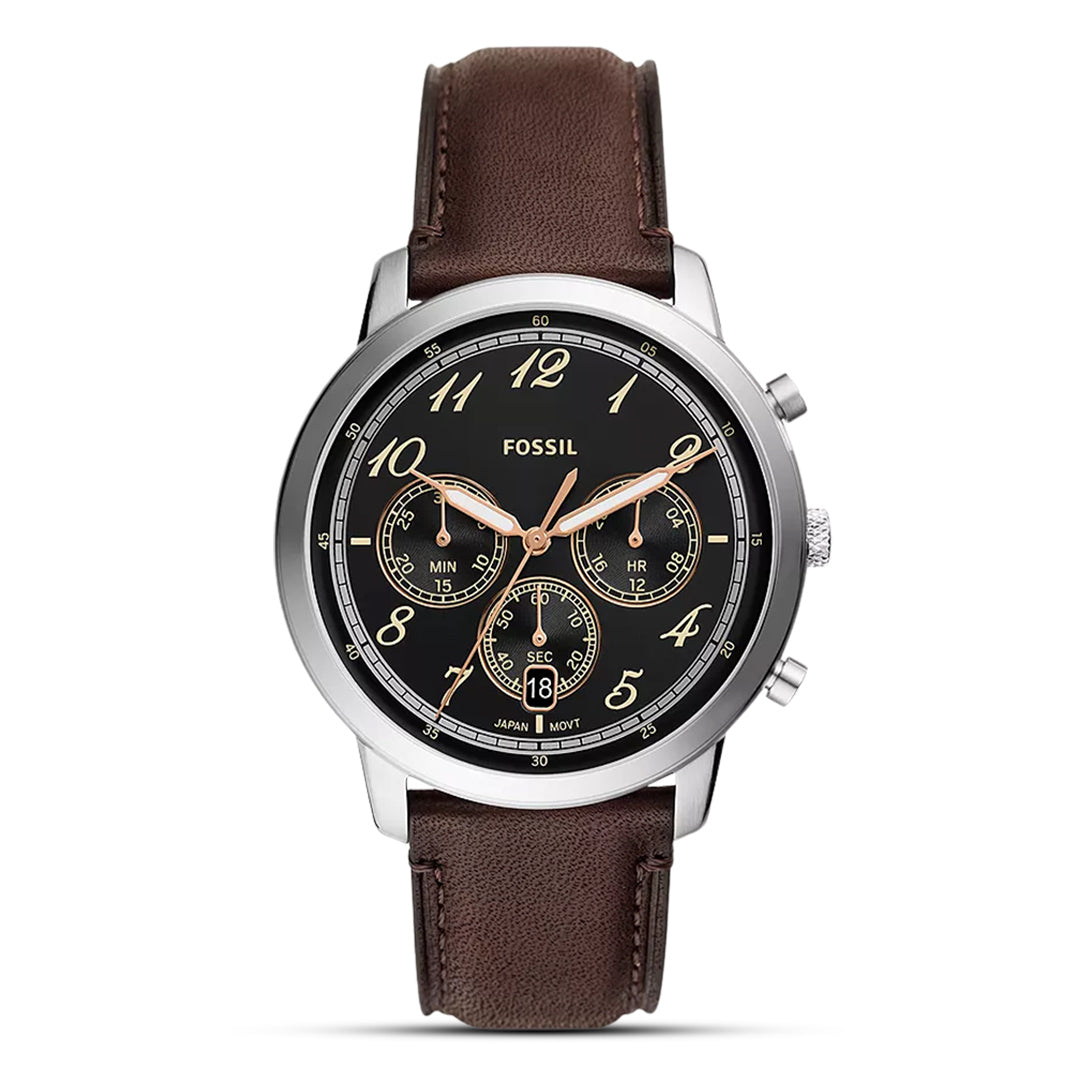 Fossil Neutra Chronograph Black Dial Brown Band Men's Watch| FS6024
