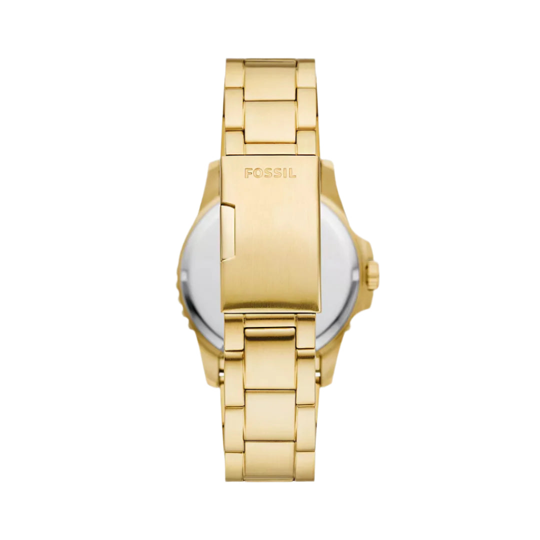 Fossil Blue Dive Gold Tone Black Dial Men's Watch | FS6035