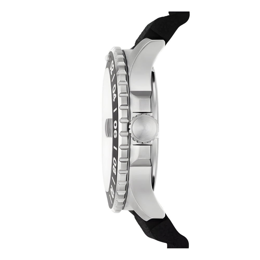 Fossil GMT Black Silicone Strap Men's Watch FS6036