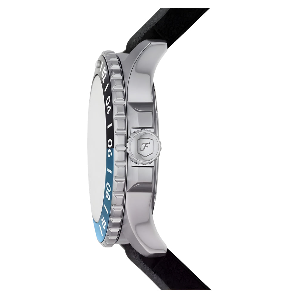 Fossil Blue GMT Black Silicone Men's Watch | FS6049