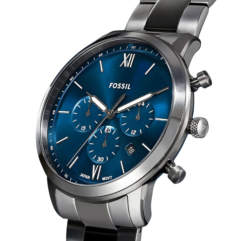 Fossil Neutra Chronograph Smoke Stainless Steel Men's Watch| FS5381
